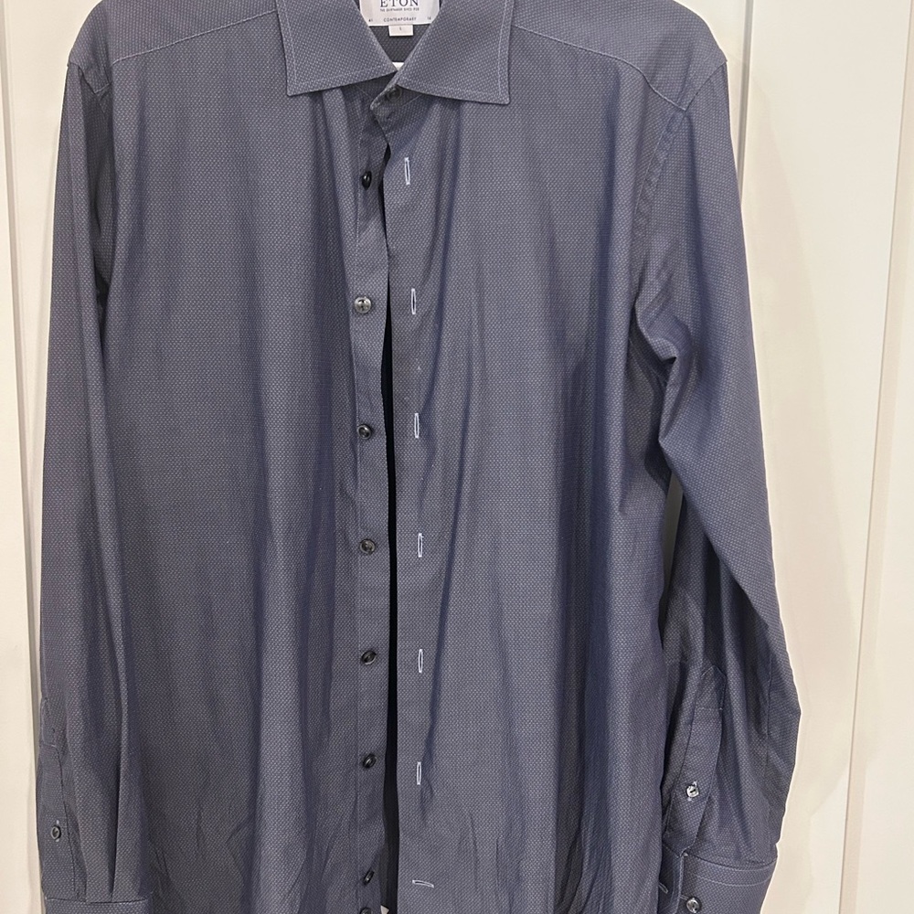 Eton Men's Charcoal Dress Shirt